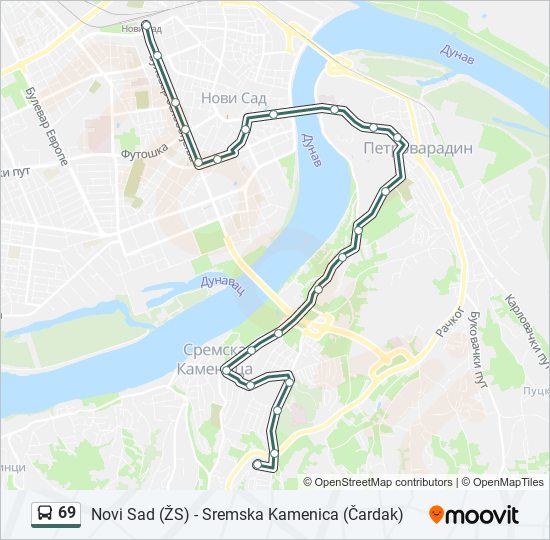 69 bus Line Map