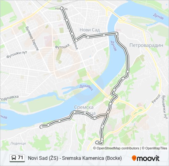 71 autobus mapa linije