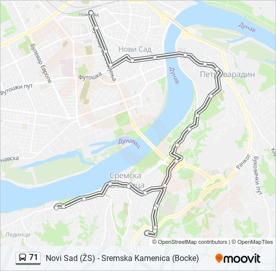 71 bus Line Map