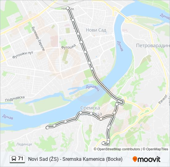 71 bus Line Map