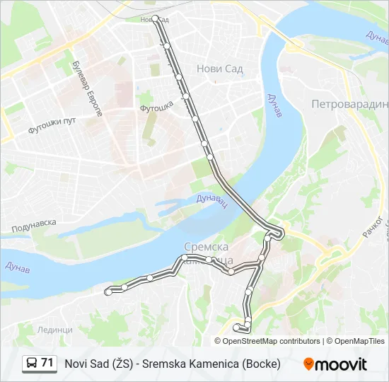 71 Bus Line Map
