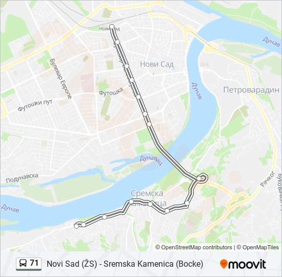 71 autobus mapa linije