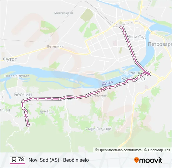 78 Bus Line Map
