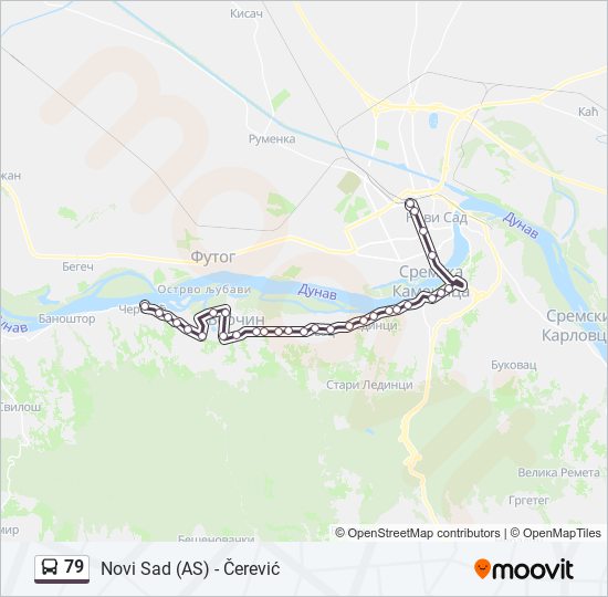 79 autobus mapa linije