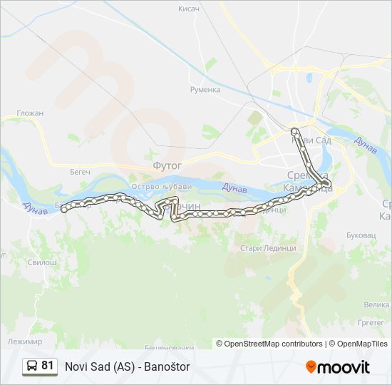 81 bus Line Map