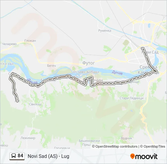 84 Bus Line Map