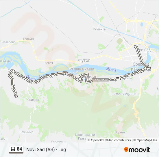 84 Bus Line Map