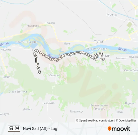 84 Bus Line Map