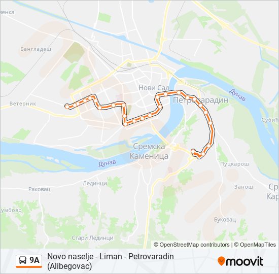 9A bus Line Map