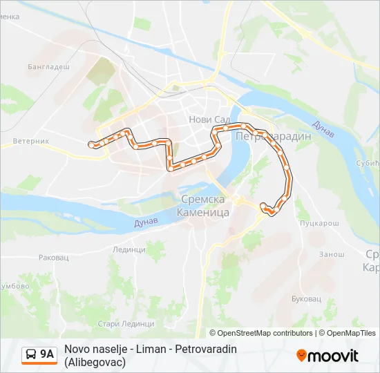 9A Bus Line Map