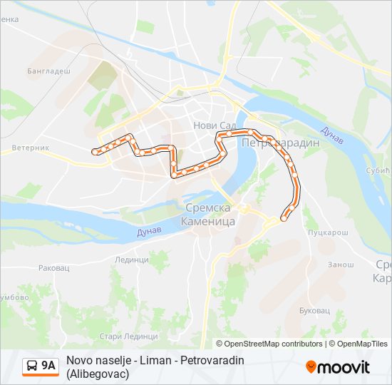 9A bus Line Map