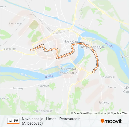 9A Bus Line Map
