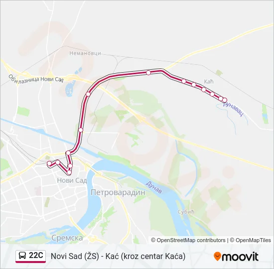 22C Bus Line Map
