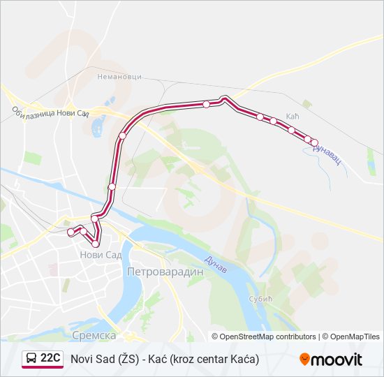 22C bus Line Map