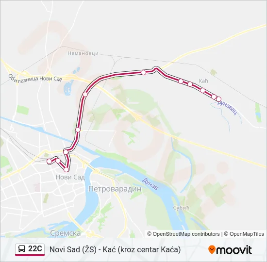 22C Bus Line Map