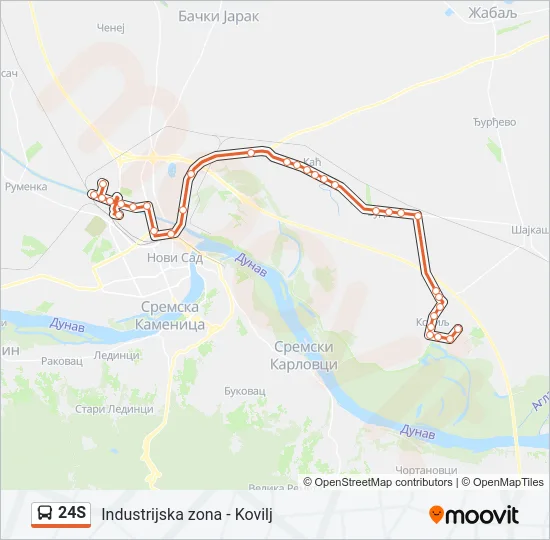 24S Bus Line Map