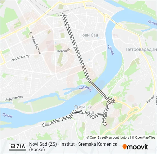 71A Bus Line Map