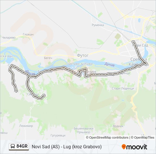 84GR bus Line Map