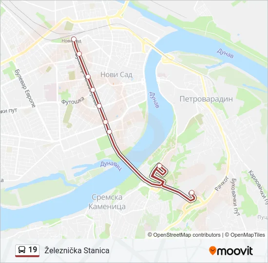 19 Bus Line Map