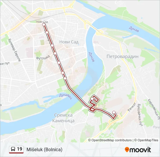 19 Bus Line Map