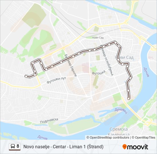 8 bus Line Map