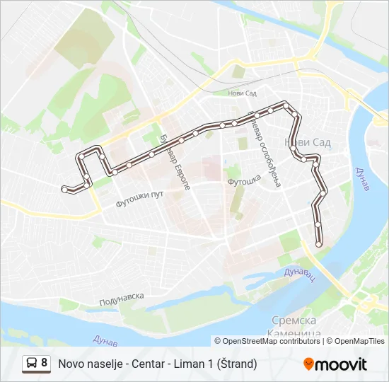8 Bus Line Map