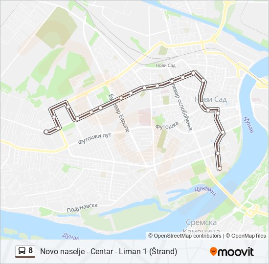 8 bus Line Map