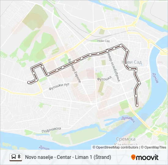 8 Bus Line Map