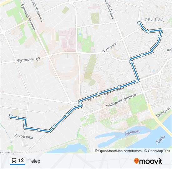 12 autobus mapa linije