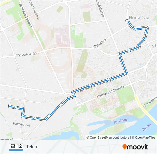12 Bus Line Map