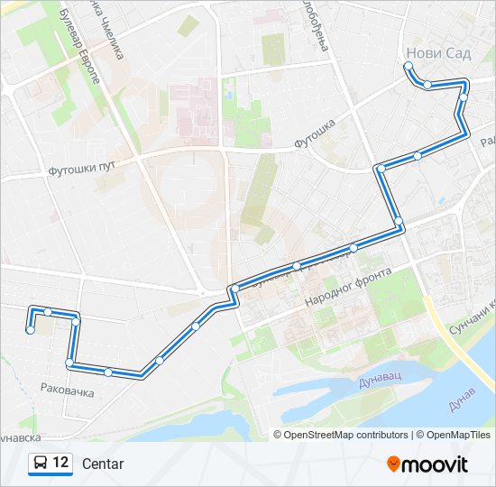 12 bus Line Map