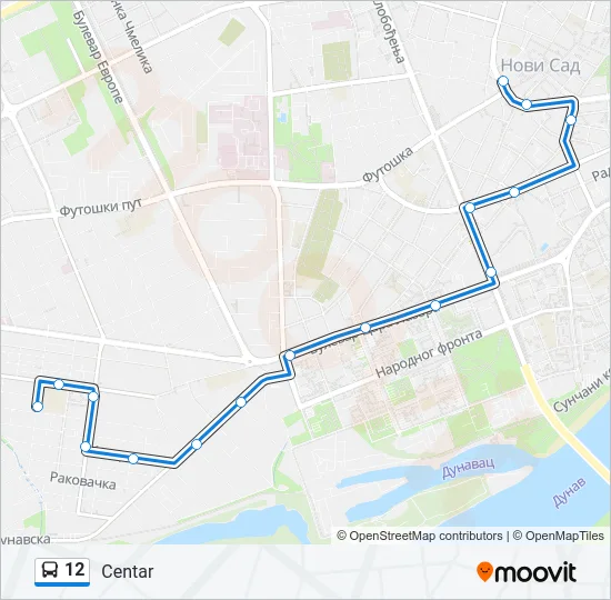 12 Bus Line Map