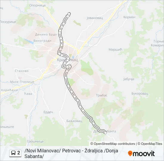 2 Bus Line Map