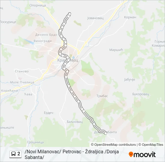 2 Bus Line Map
