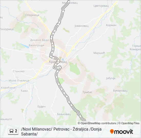 2 Bus Line Map