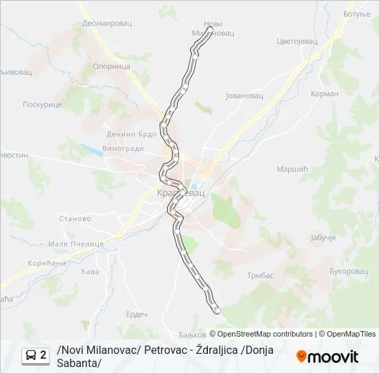 2 Bus Line Map