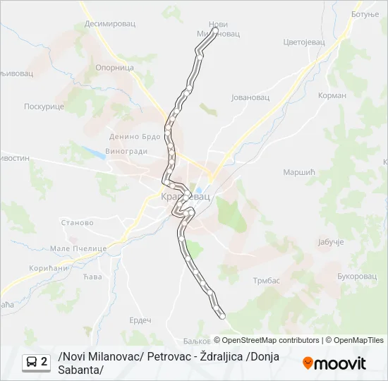 2 Bus Line Map
