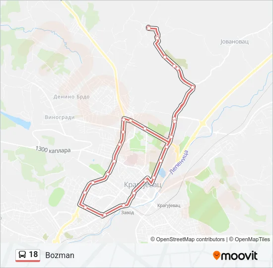 18 Bus Line Map