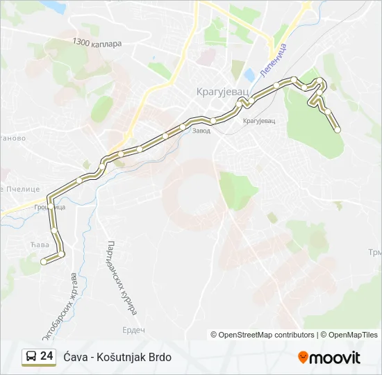24 Bus Line Map