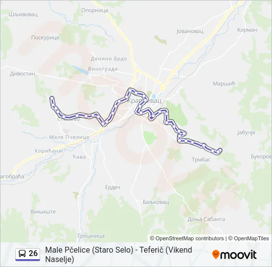 26 Bus Line Map