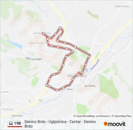 19B Bus Line Map