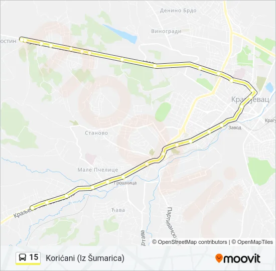 15 Bus Line Map