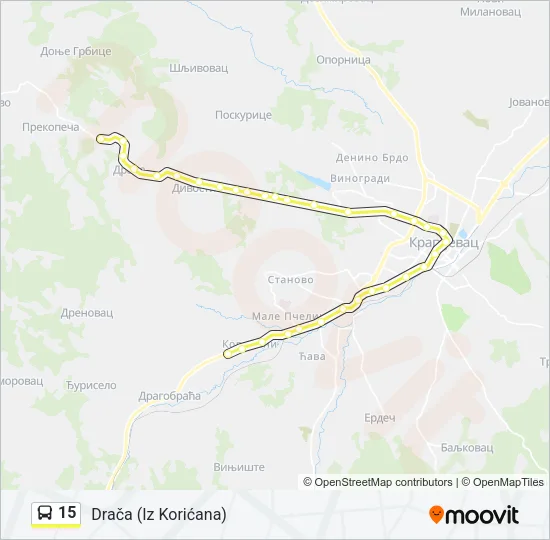 15 Bus Line Map