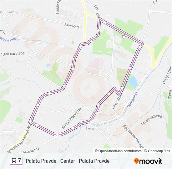 7 Bus Line Map