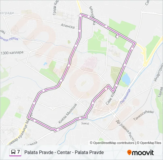 7 Bus Line Map