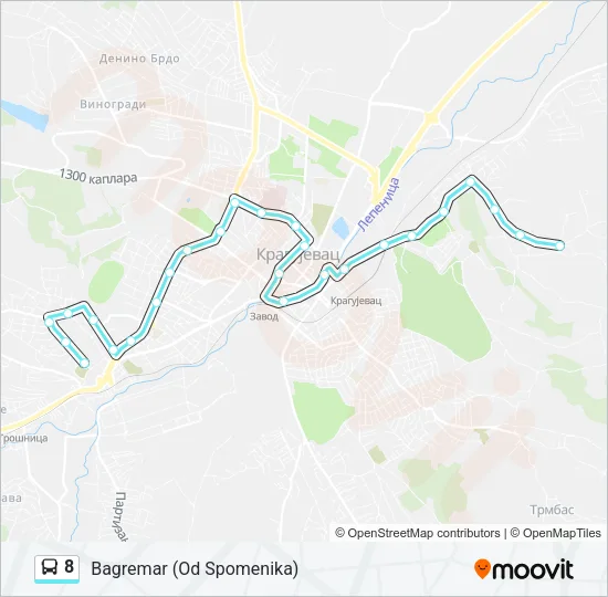 8 Bus Line Map