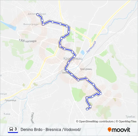 3 Bus Line Map
