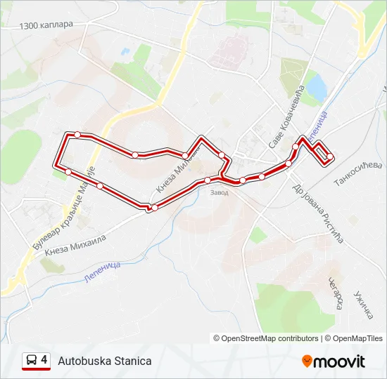 4 Bus Line Map