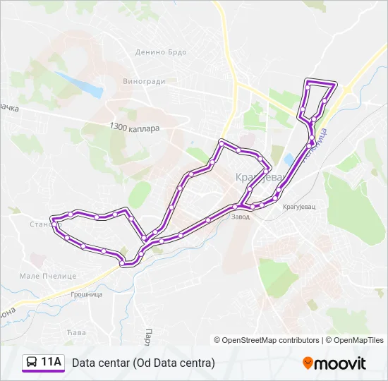 11A Bus Line Map