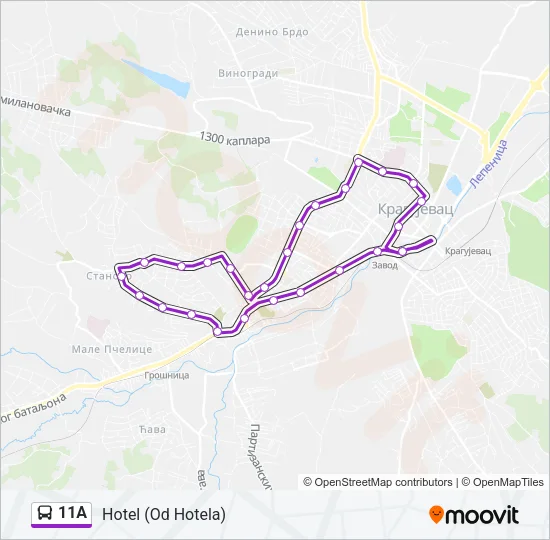 11A Bus Line Map